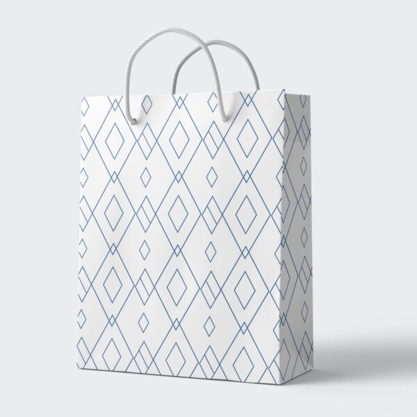 Custom White Paper Shopping Bags