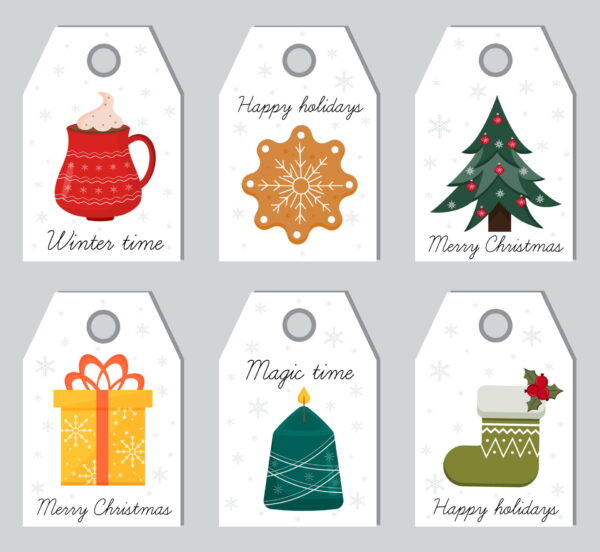 Print Xmas Gift Design Tags