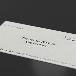 How Patrick Bateman Business Card Redefines Luxury and Branding