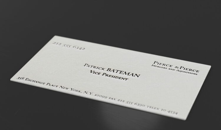 How Patrick Bateman Business Card Redefines Luxury and Branding