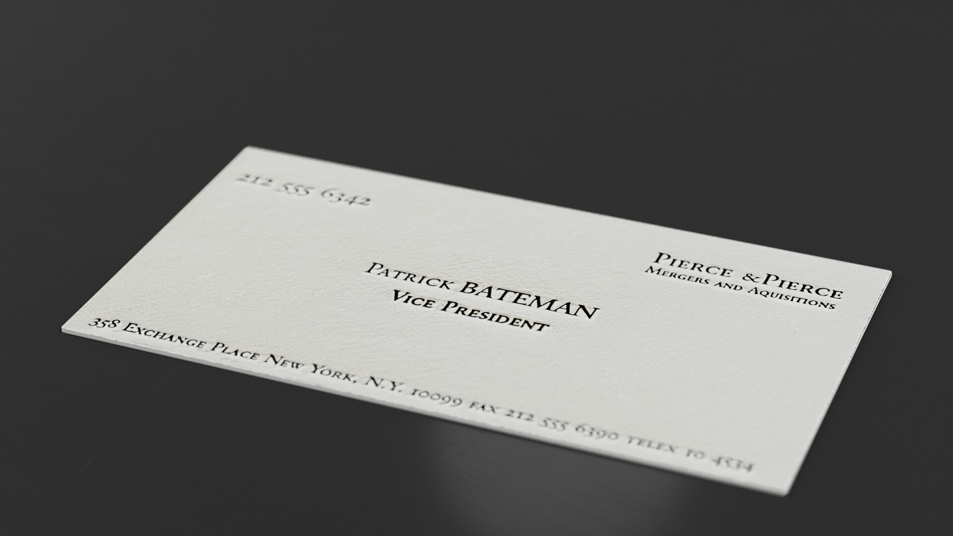 How Patrick Bateman Business Card Redefines Luxury and Branding